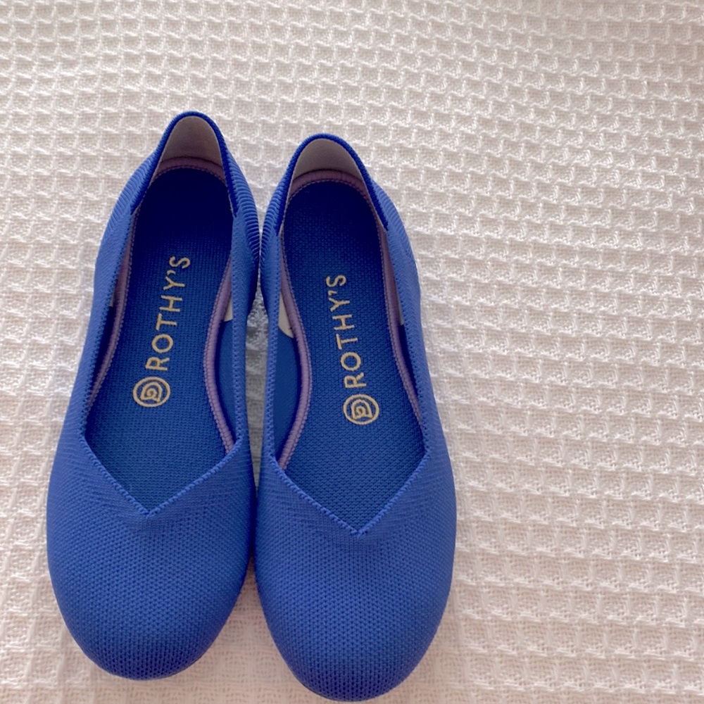 Rothys cornflower blue 7.5 flats